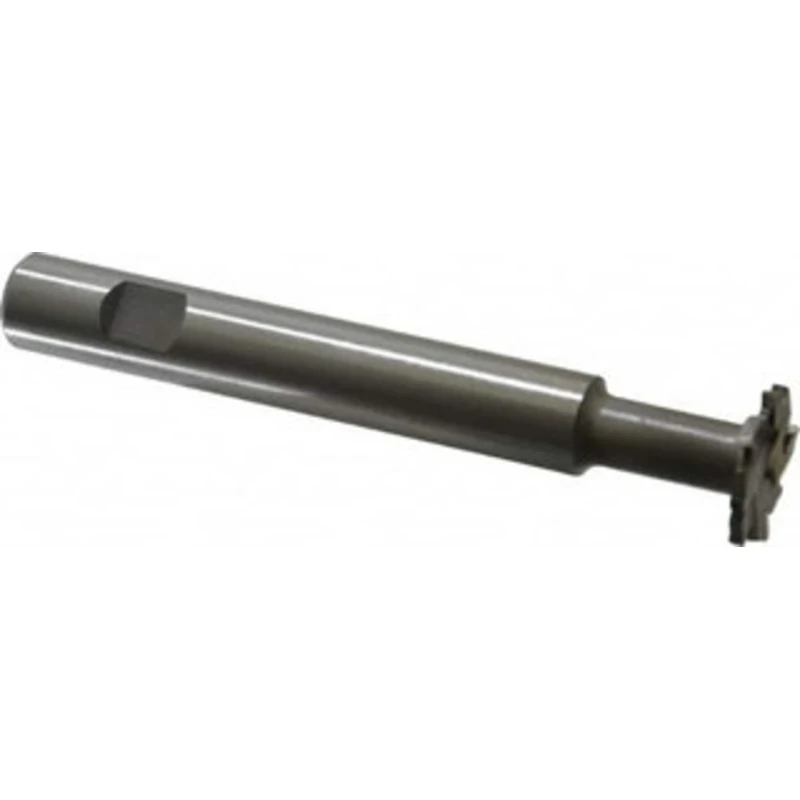 Made in USA 1 Diam, 1/8 Wide, Cobalt T-Slot Cutter 7/16 Neck Diam, 1 Neck Length, 5/8 Shank Diam, 4-5/16 OAL, Uncoate...